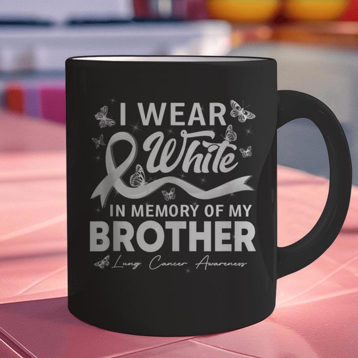 I Wear In Memory Of My Brother Lung Cancer Graphic Print Coffee Mug I Wear In Memory Of My Brother Lung Cancer Graphic Print Coffee Mug