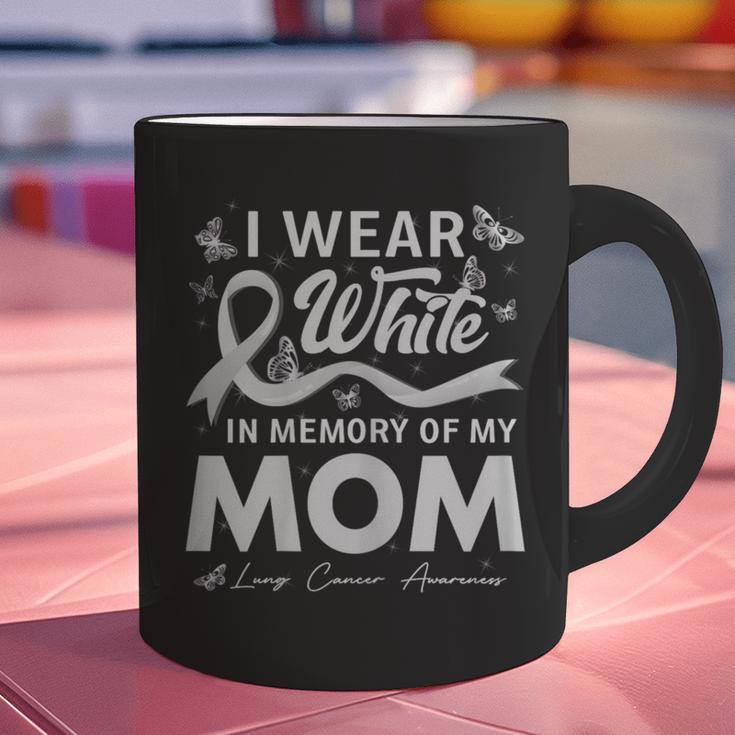 I Wear In Memory Of My Mom Lung Cancer Graphic Print Coffee Mug