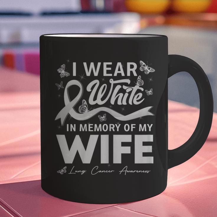 I Wear In Memory Of My Wife Lung Cancer Graphic Print Coffee Mug I Wear In Memory Of My Wife Lung Cancer Graphic Print Coffee Mug