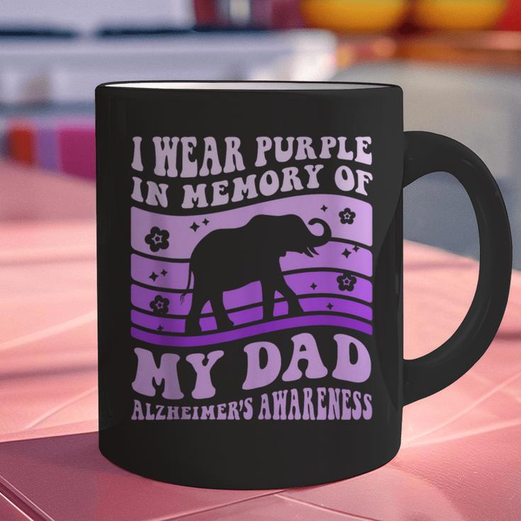 I Wear Purple In Memory Of My Dad Alzheimer's Awareness Day Graphic Print Coffee Mug