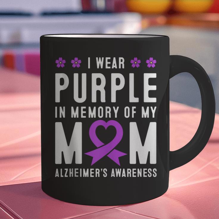 I Wear Purple In Memory Of My Mom Alzheimer's Awareness Day Graphic Print Coffee Mug I Wear Purple In Memory Of My Mom Alzheimer's Awareness Day Graphic Print Coffee Mug