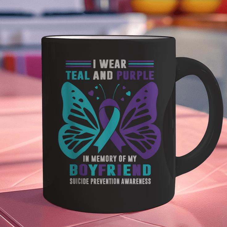 I Wear Teal And Purple In Memory Of My Boyfriend Graphic Print Coffee Mug I Wear Teal And Purple In Memory Of My Boyfriend Graphic Print Coffee Mug