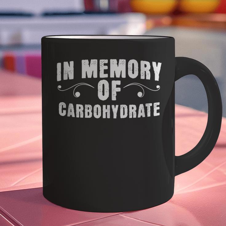 Weight Loss Diet In Memory Of Carbohydrate Sarcastic Graphic Print Coffee Mug