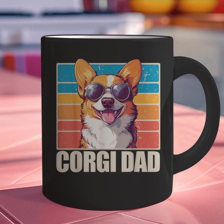 Welsh Corgi Pembroke Dog Corgi Dad -Adults Small Classic Fit Short Sleeve Cotton Polyester Blend Graphic Print Coffee Mug