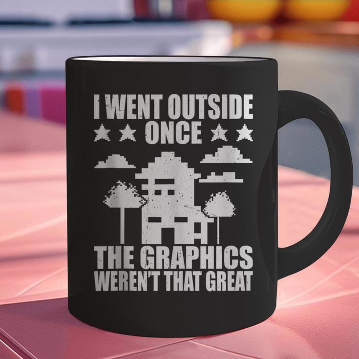 I Went Outside Once Introverts Joke Social Loner Graphic Print Coffee Mug