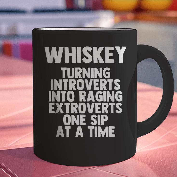 Whiskey Lovers Extrovert Quote Introvert Alcohol Drink Humor Graphic Print Coffee Mug