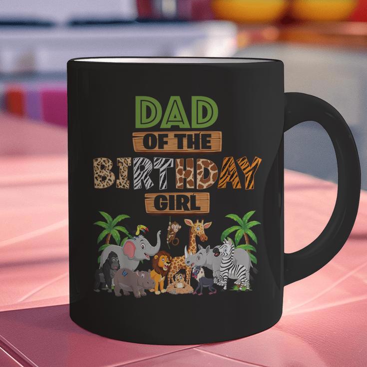 Wild Dad Of The Birthday Girl Zoo Safari Jungle Animal Graphic Print Coffee Mug