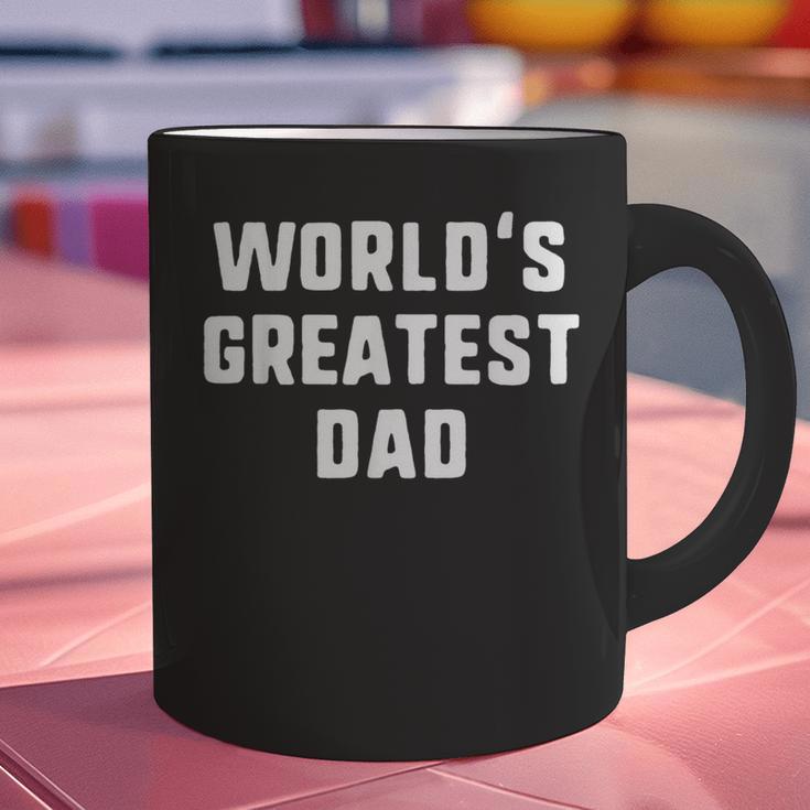 World's Greatest Dad Family Graphic Print Coffee Mug