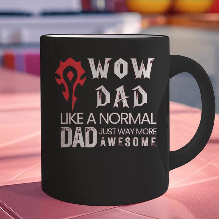 WOW Dad Like a Normal Dad Way More Awesome Tee T-Shirt Graphic Print Coffee Mug