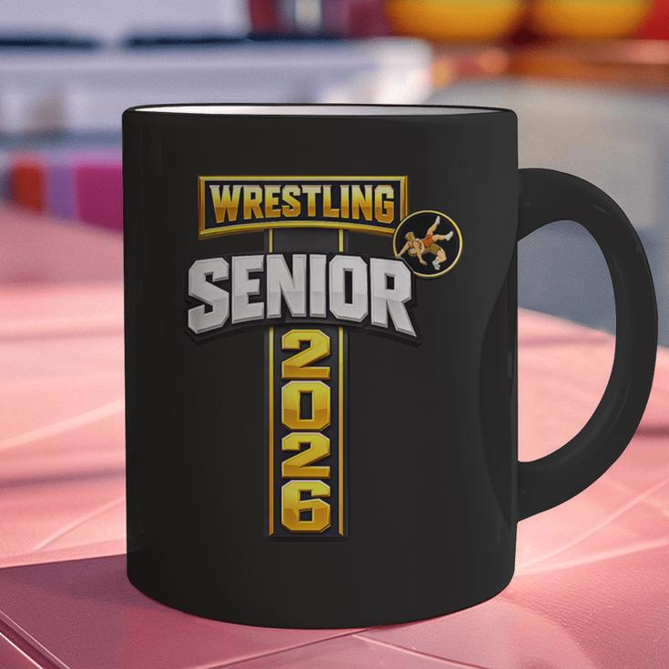 Wrestling Senior Night Senior 2026 Faith Cross Graduation Graphic Print Coffee Mug