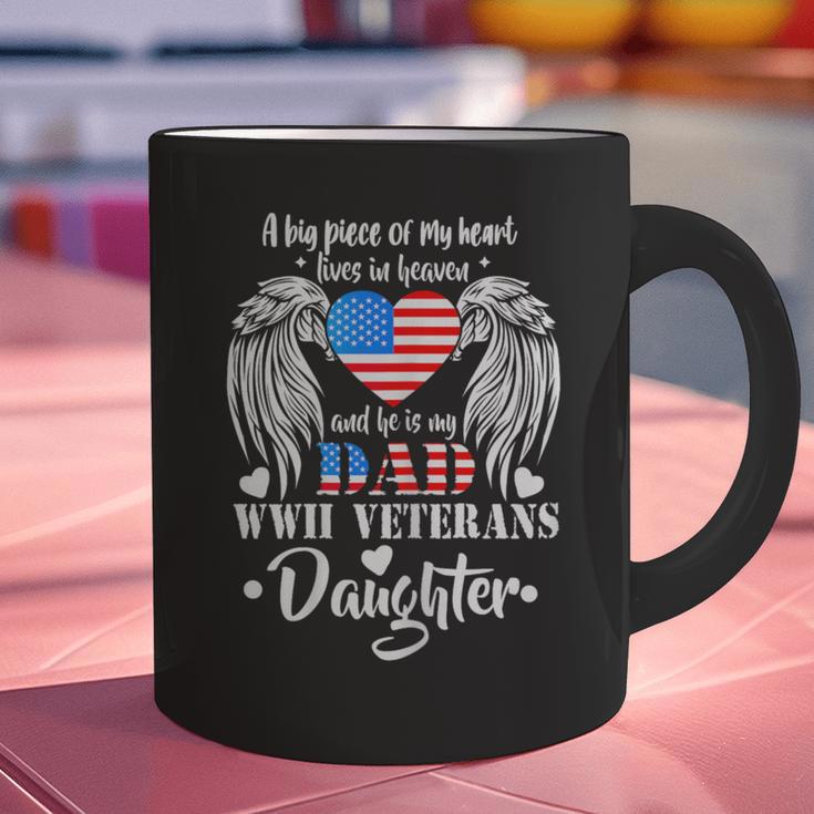 WWII Veterans Daughter Dad Remembrance Veteran Day Graphic Print Coffee Mug