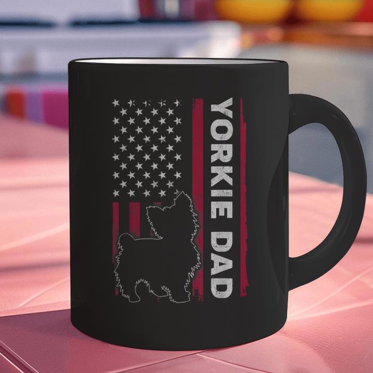 Yorkie Dog Vintage US American Flag Yorkie Dad Fathers Day Graphic Print Coffee Mug Yorkie Dog Vintage US American Flag Yorkie Dad Fathers Day Graphic Print Coffee Mug