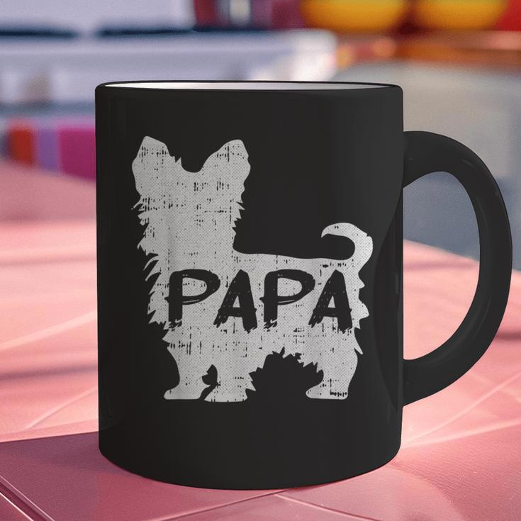 Yorkshire Terrier Papa Dog Puppy Doggie Pet Lover Yorkie Dad Graphic Print Coffee Mug