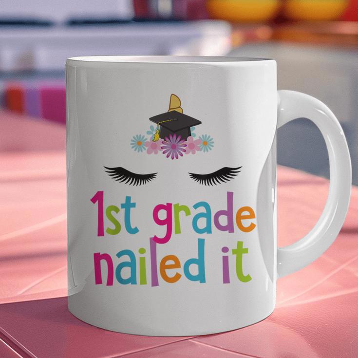 1st Grade Nailed ItShirt Unicorn Graduation Class Of 2018 Graphic Print Coffee Mug