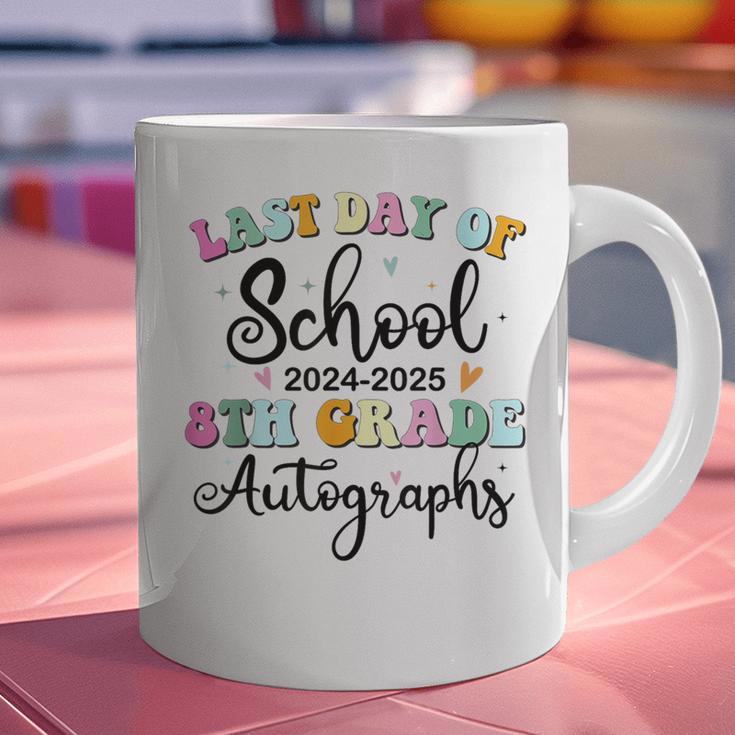 2026 Last Day Of School Autograph 8th Grade Graduation Party Graphic Print Coffee Mug