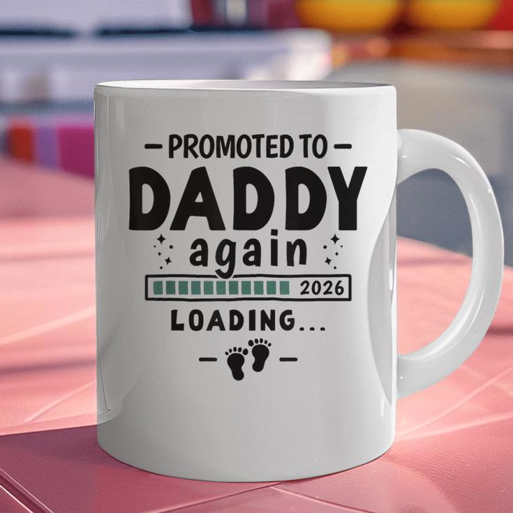 2nd Baby Announcement For Dad Promoted To Daddy Again 2026 Graphic Print Coffee Mug