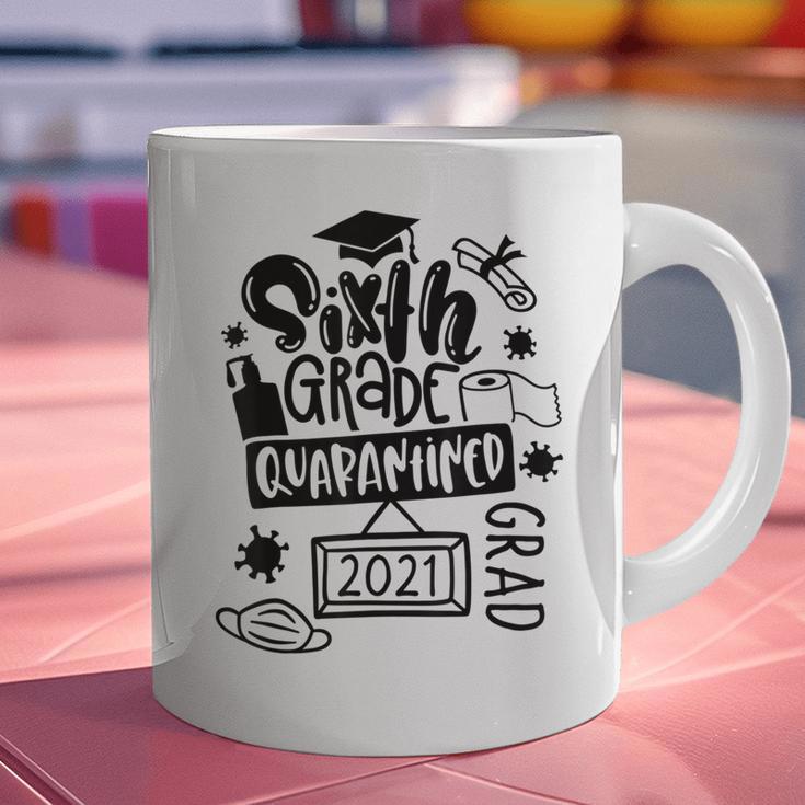 6th Grade Graduate 2021 Graduate Quarantine Sixth Graduation Graphic Print Coffee Mug