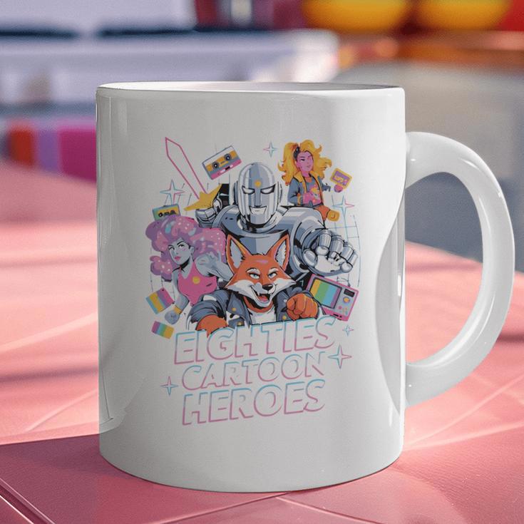 80's Cartoon Heroes Apparel For Retro Nostalgia Fans Graphic Print Coffee Mug 80's Cartoon Heroes Apparel For Retro Nostalgia Fans Graphic Print Coffee Mug
