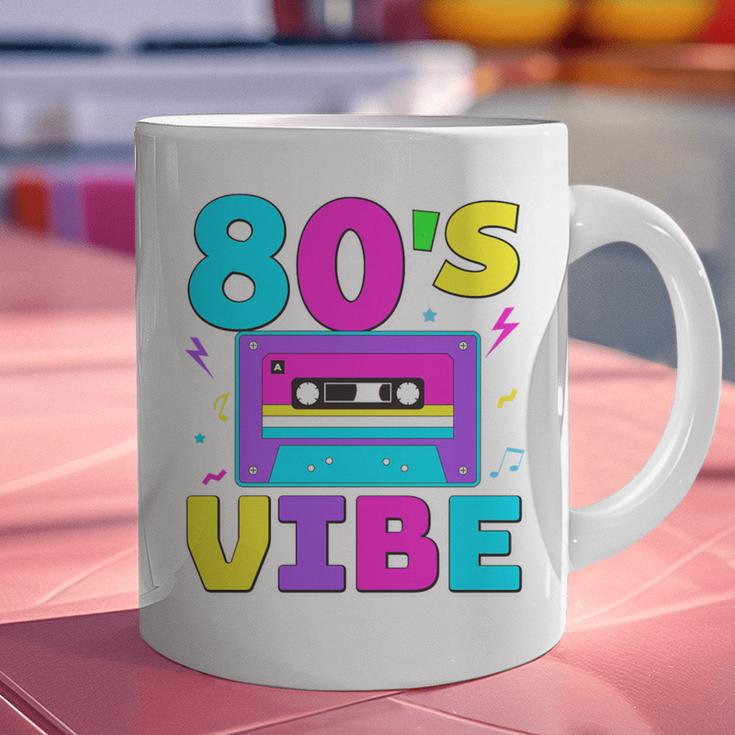 80's Vibe Retro Style Cassette Tape Nostalgia 1980s Party Premium Tri-Blend Graphic Print Coffee Mug