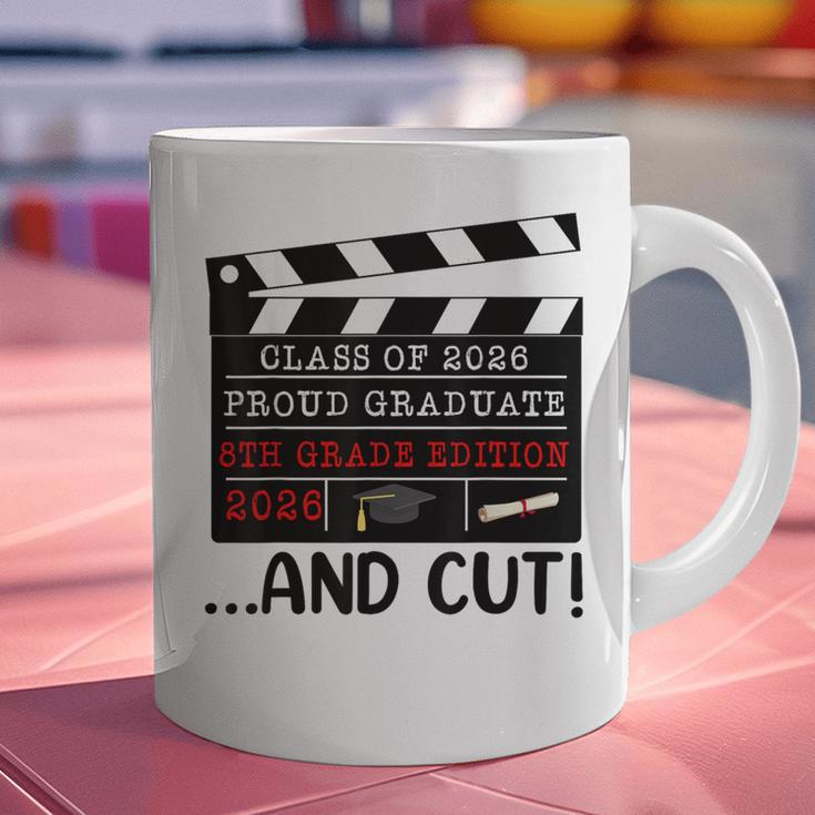 8th Grade Graduation 2026 Graduate Clapperboard Graphic Print Coffee Mug