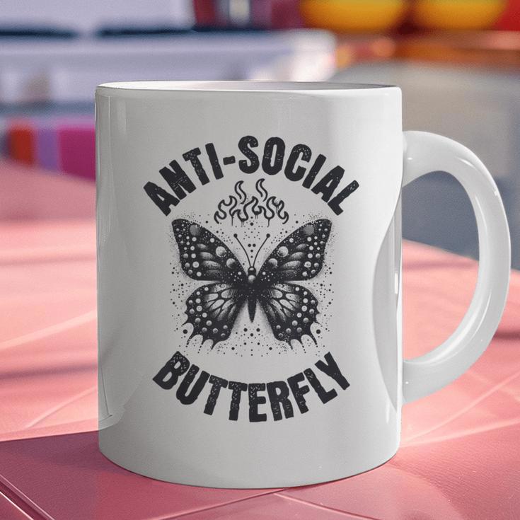 Anti-Social Butterfly Awkward Introvert Homebody Humor Graphic Print Coffee Mug Anti-Social Butterfly Awkward Introvert Homebody Humor Graphic Print Coffee Mug