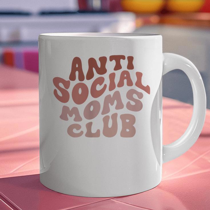 Anti Social Moms Club On Back Retro Introvert Unsociable Graphic Print Coffee Mug Anti Social Moms Club On Back Retro Introvert Unsociable Graphic Print Coffee Mug