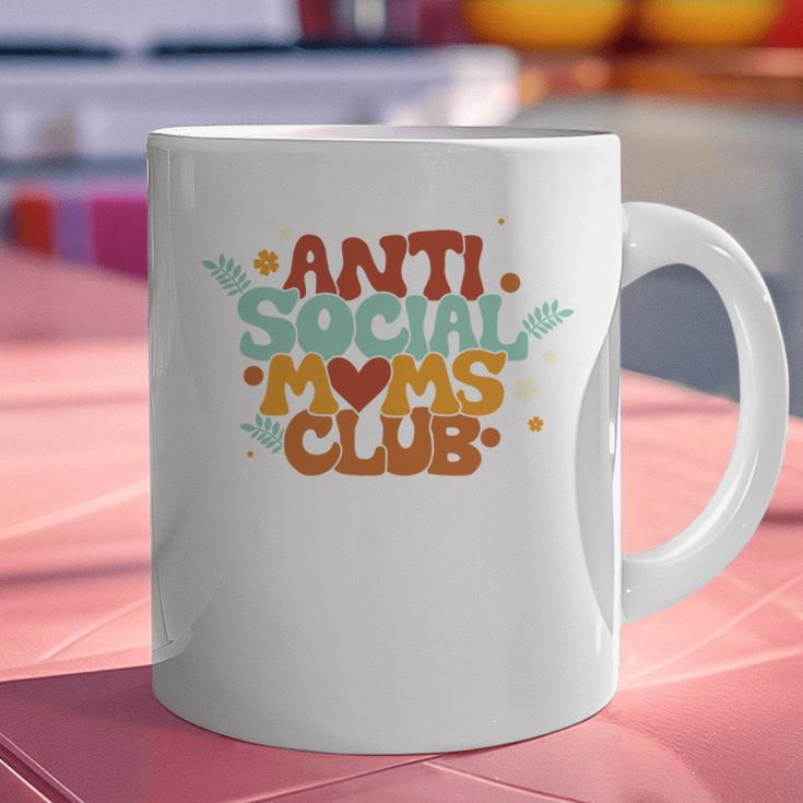 Antisocial Moms Club Introvert Mom Mothers Introverted Retro Graphic Print Coffee Mug