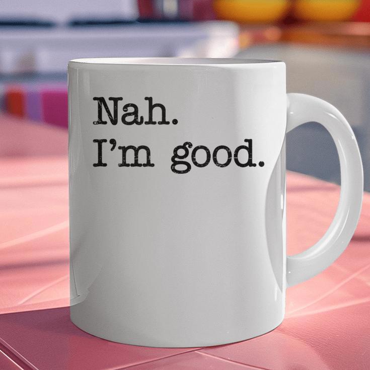 Antisocial Nah I'm Good Introvert Sarcastic Saying Graphic Print Coffee Mug