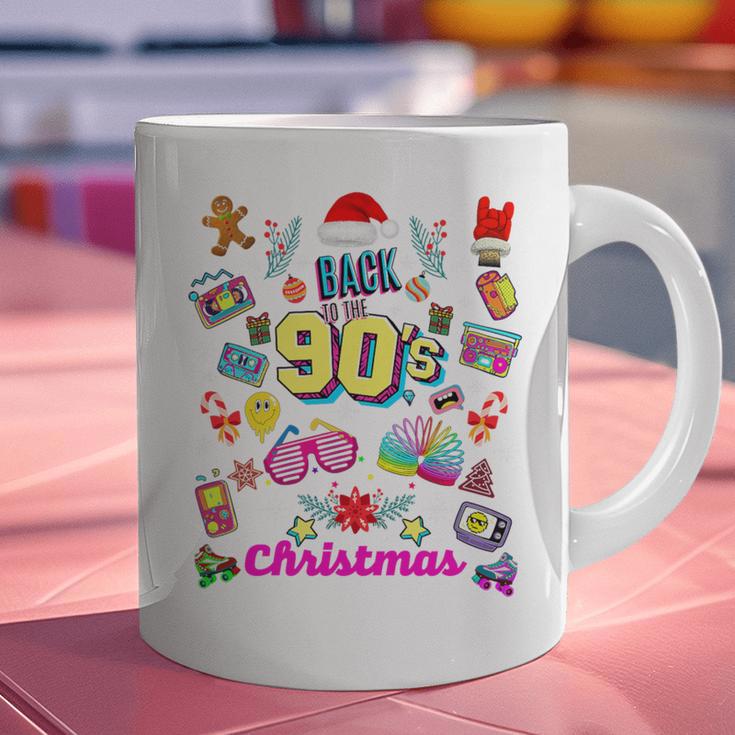 Back To 90's Christmas Nostalgia Quotes Graphic Premium Tri-Blend Graphic Print Coffee Mug