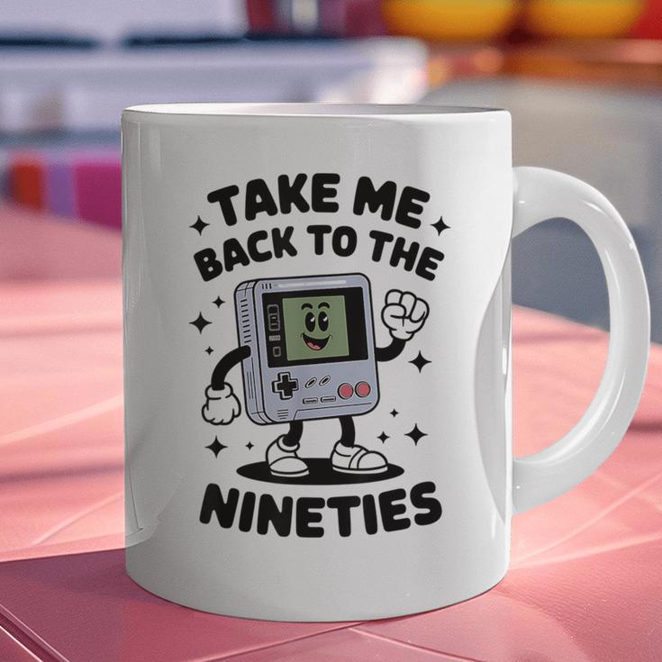 Take Me Back To The Nineties 90's Retro Gamer Nostalgia Graphic Print Coffee Mug