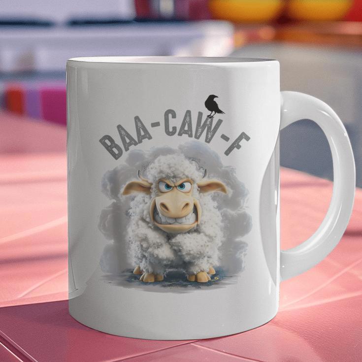 Back Off – Sheep Baa Crow Caw Pun For Introverts Graphic Print Coffee Mug