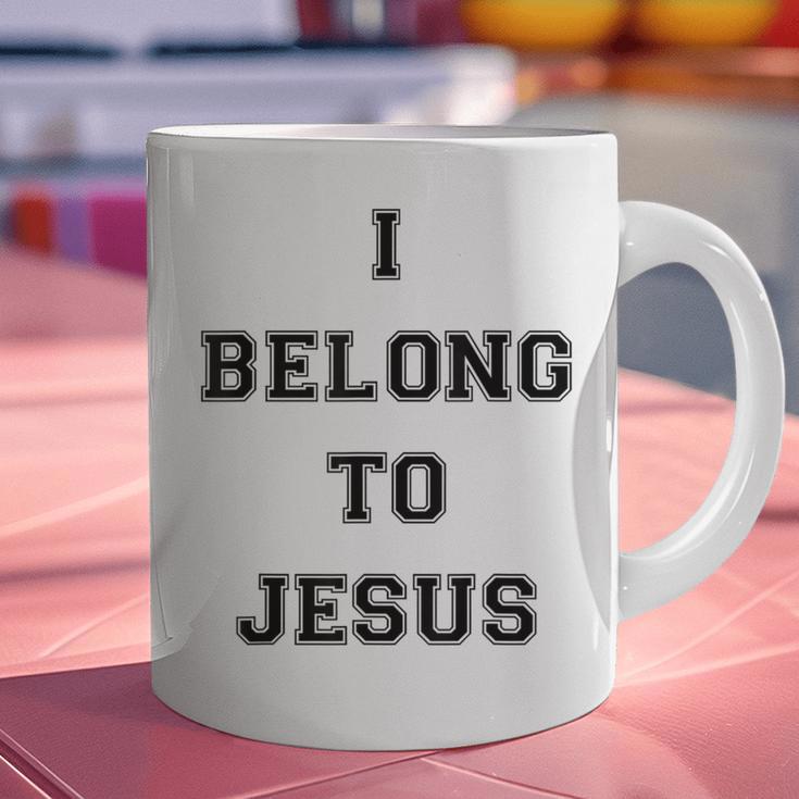 I Belong To Jesus Christian Gym Apparel Christian Dad Graphic Print Coffee Mug