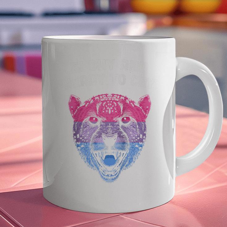 Bi Shy And Ready To Cry Bisexual Introvert Bi Pride Raglan Baseball Tee Graphic Print Coffee Mug