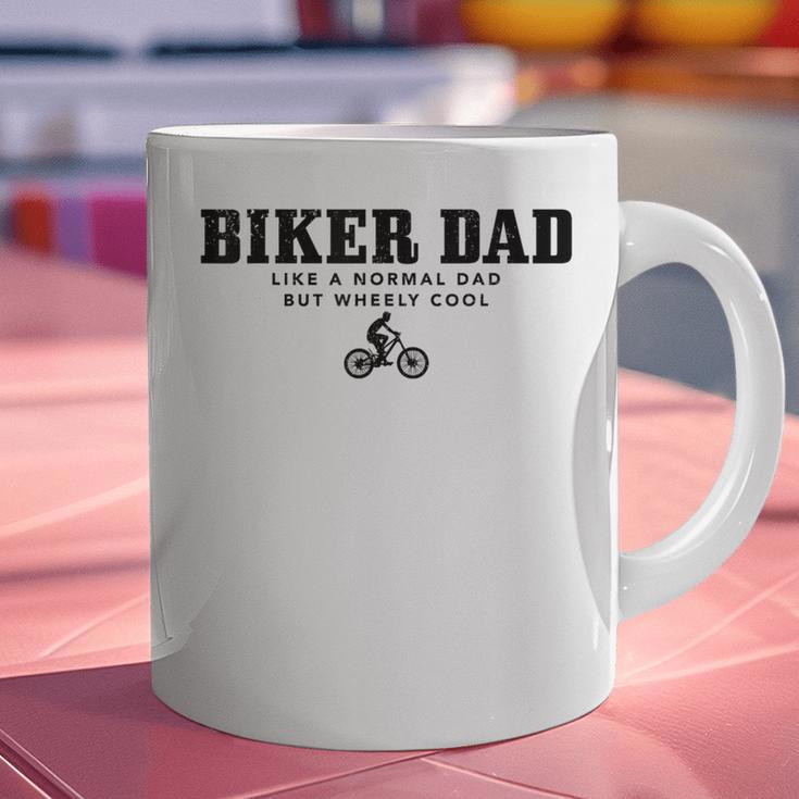 Biker Dad Mountain Bike MTB Father's Day Cyclist Graphic Print Coffee Mug