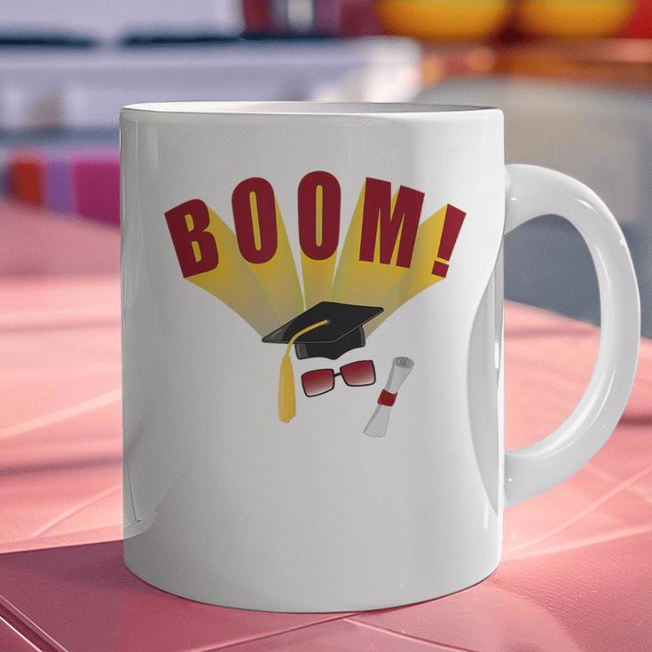 Boom Graduation Hat And Diploma For Proud Graduate Graphic Print Coffee Mug