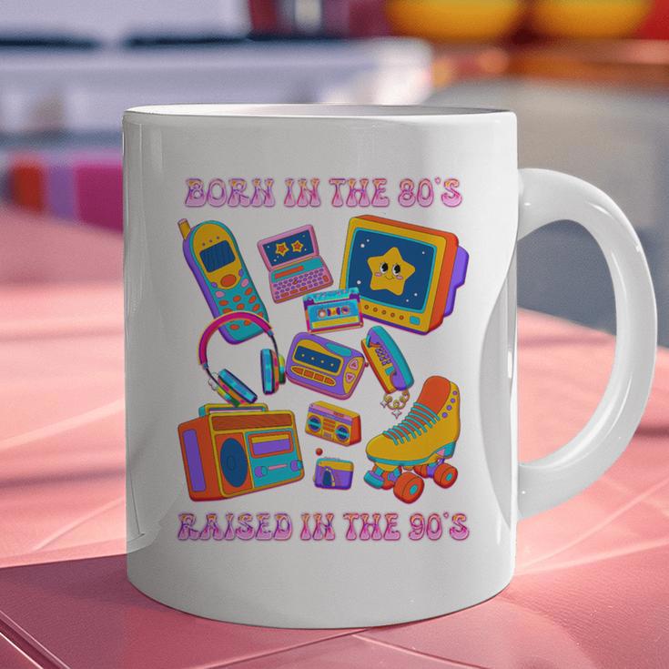 Born In The 80s Raised In The 90s Nostalgia Retro Memories Premium Tri-Blend Graphic Print Coffee Mug