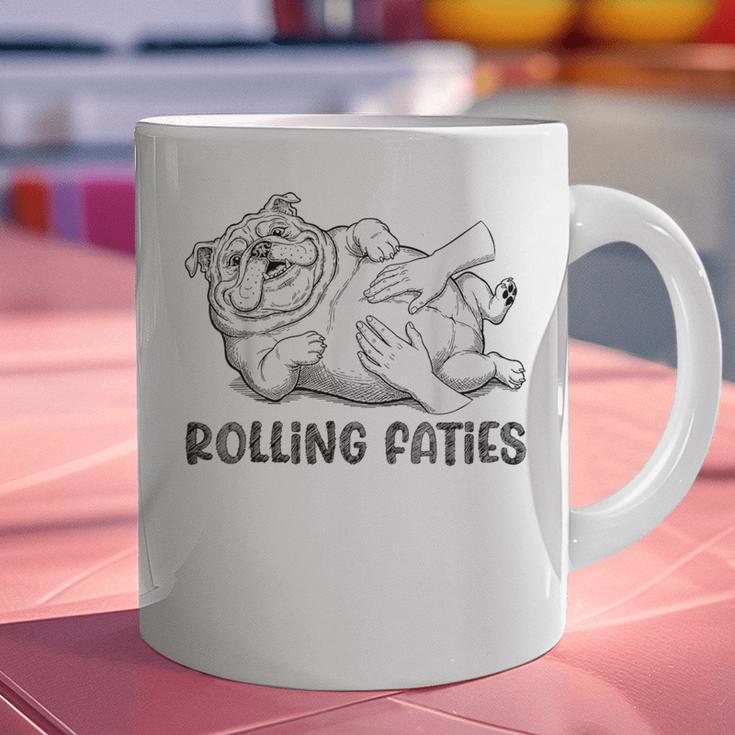 Bulldog Rolling Fatties Dog Mom Dad Owner Graphic Print Coffee Mug Bulldog Rolling Fatties Dog Mom Dad Owner Graphic Print Coffee Mug