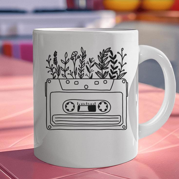 Cassette Tee 80s 90s Retro Party Costume Nostalgia Cassette Graphic Print Coffee Mug