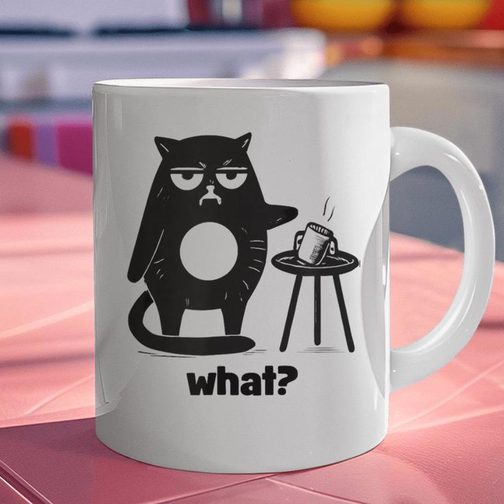 Cat What Humor Introvert Anti-Social Graphic Print Coffee Mug
