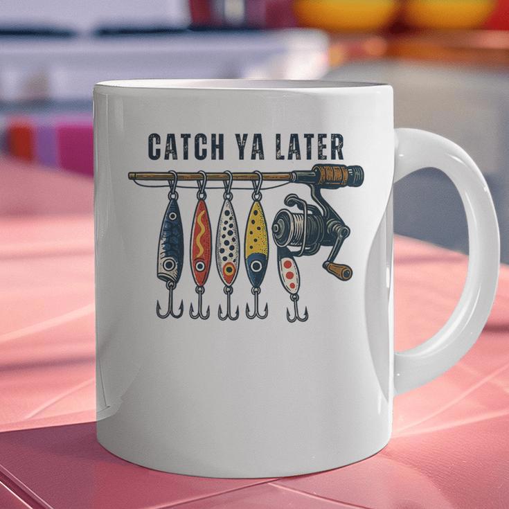 Catch Ya Later Vintage Fishing Lures Outdoor Dad Son Graphic Print Coffee Mug