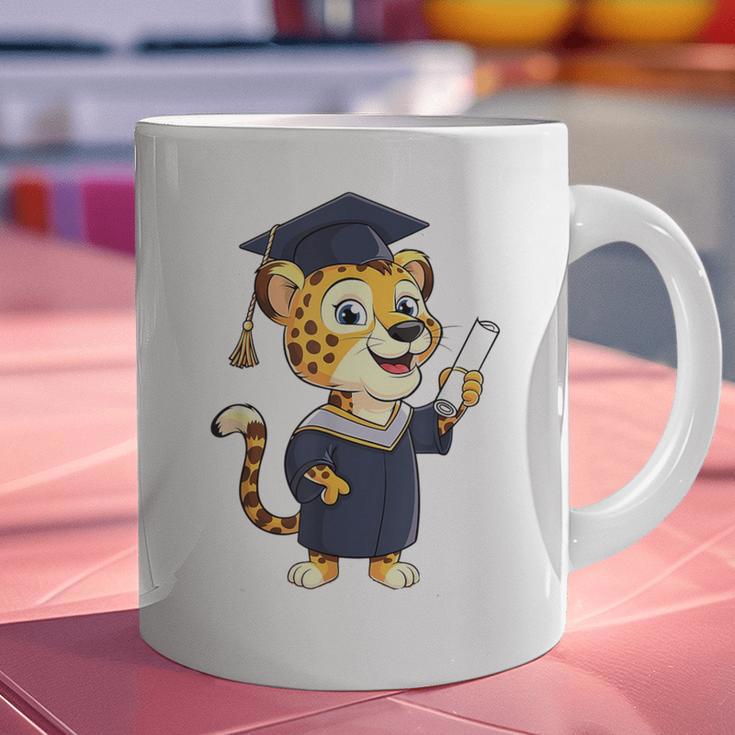 Cheetah Graduation Cute Kindergarten Elementary High School Graphic Print Coffee Mug