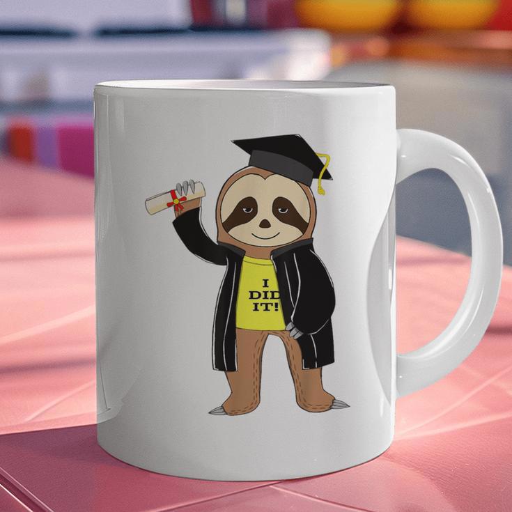 Class Of 2022 Sloth Graduation Masters College High School Graphic Print Coffee Mug
