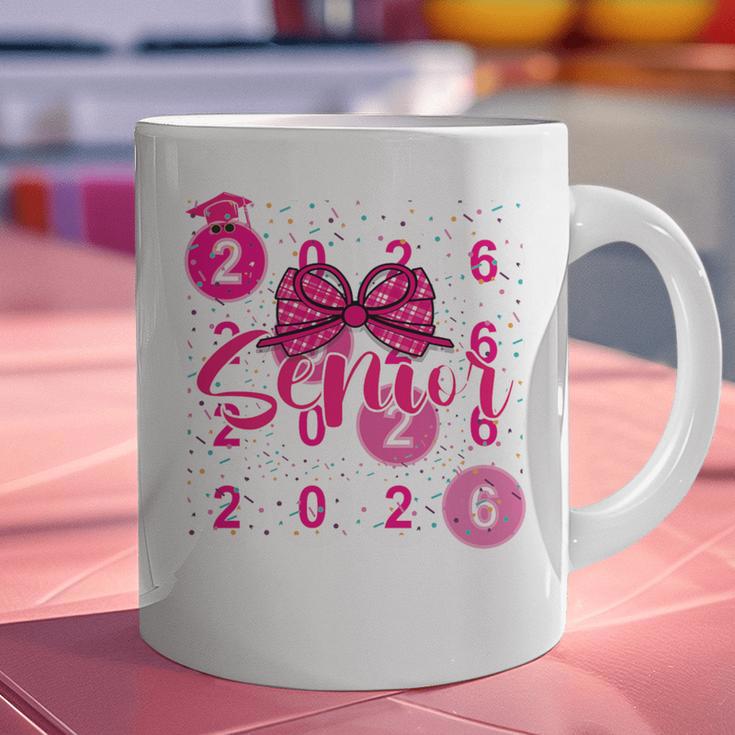 Class Of 2026 Senior Coquette Pink Bow Graduation Family Premium Tri-Blend Graphic Print Coffee Mug