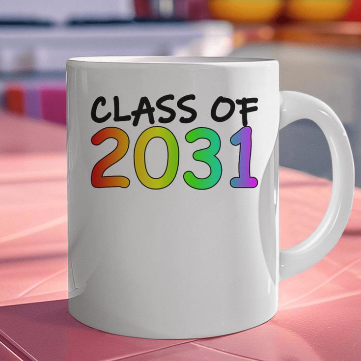 Class Of 2031 Pre-K -12th Grade Hand Prints Space Graduation Graphic Print Coffee Mug