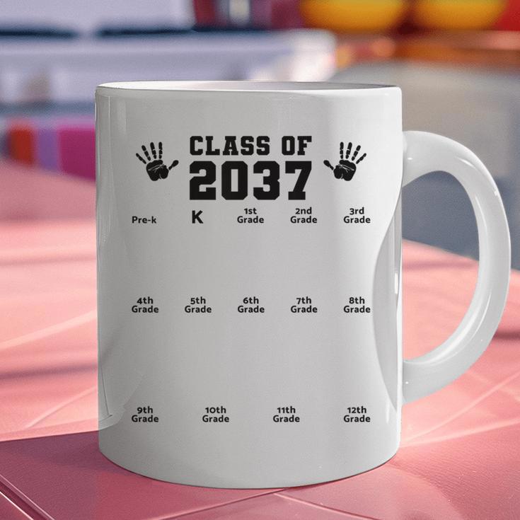 Class Of 2037 Handprint Grow With Me Pre-k Graduation Graphic Print Coffee Mug