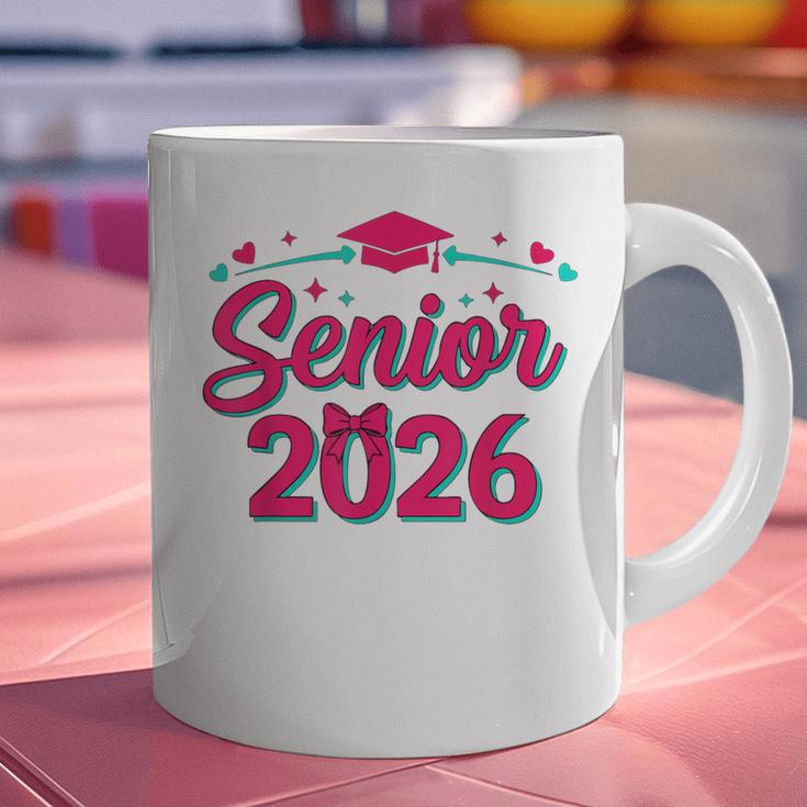 Coquette Pink Bow Senior 2026 Class Of Graduation Graphic Print Coffee Mug