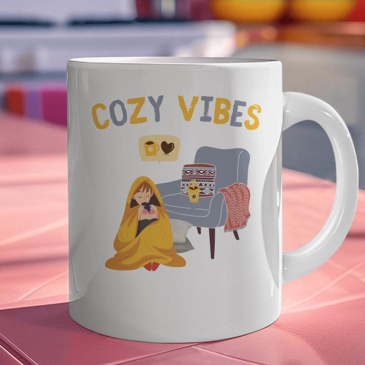 Cozy Vibes Atmospheric Introvert Graphic Print Coffee Mug