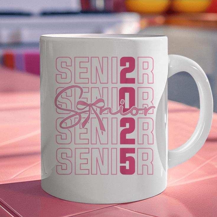 Cute Girls Women Class 2025 Graduation Senior Coquette Bow Graphic Print Coffee Mug