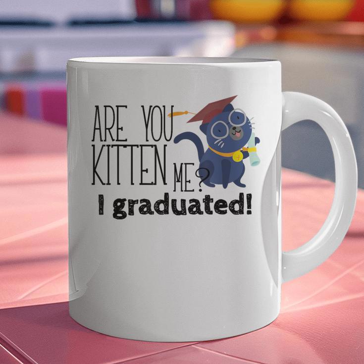 Cute Graduation Cat Masters High School T-Shirt For Men Women Kids Graphic Print Coffee Mug