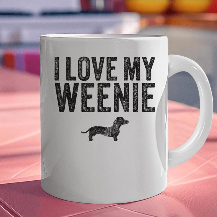 Dachshund Dog I Love My Weenie Dad Mom Dog Lover Graphic Print Coffee Mug